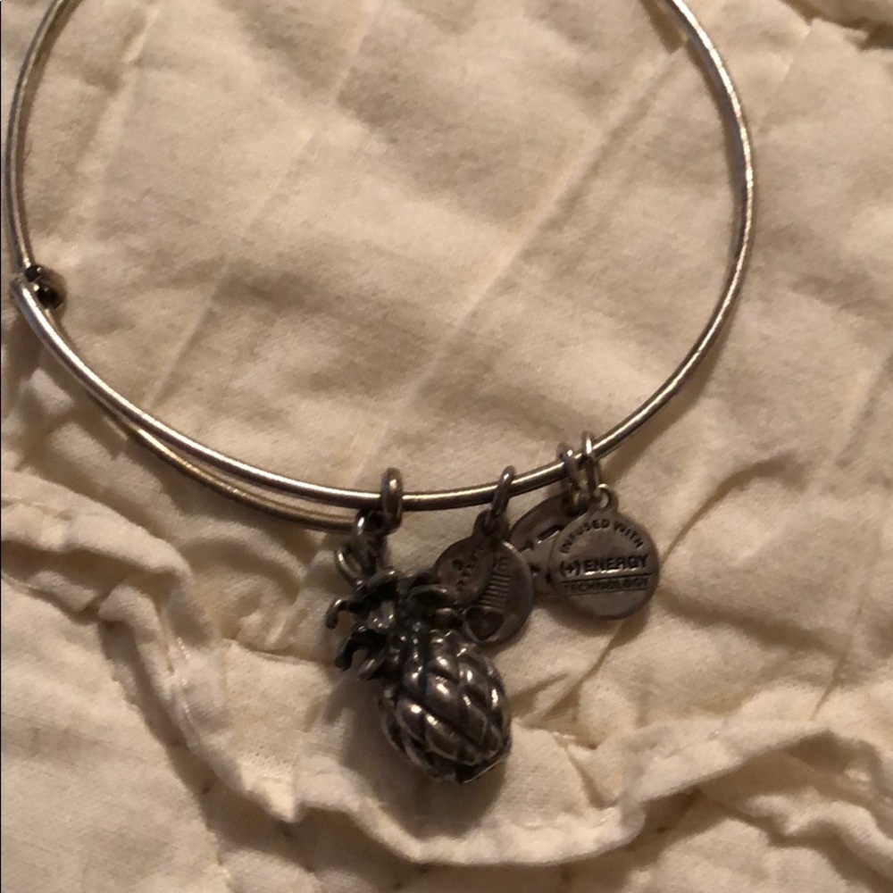 Alex and Ani pineapple charm bracelet